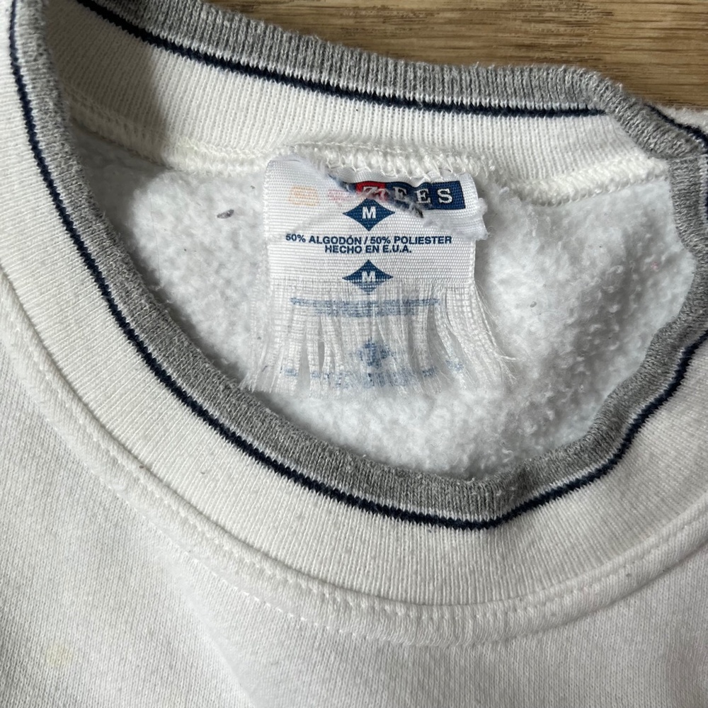 ✖️SOLD✖️Vintage Jerzees White American USA Graphic Crew Neck Sweatshirt - Picture 4 of 5